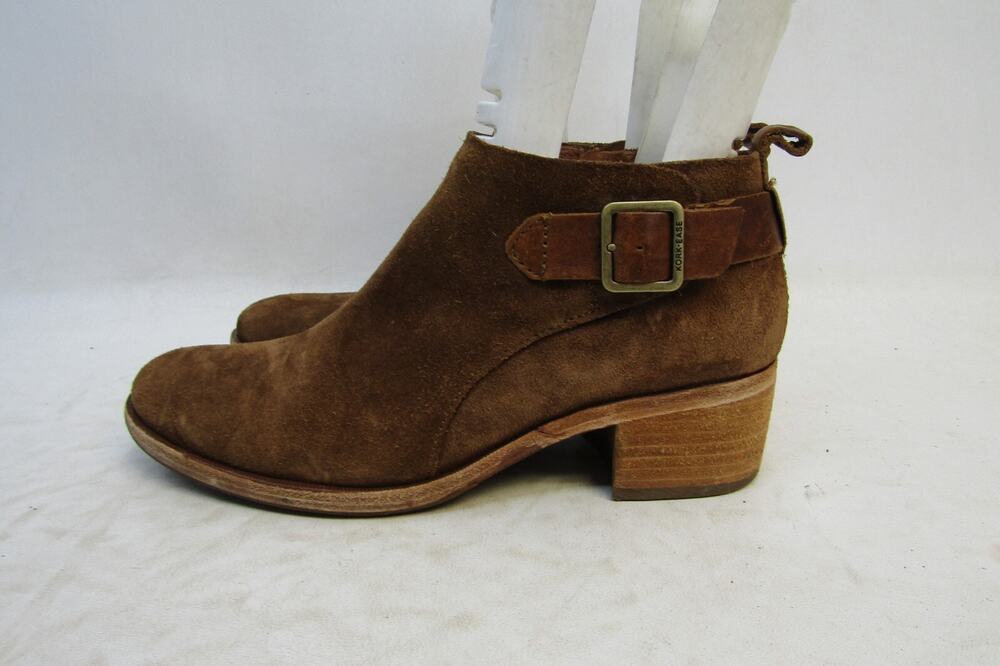 Kork Ease Womens Size 8 M Brown Suede Buckle Zip Ankle Fashion Boots Bootie